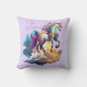 Magische Unicorn Fantasiewolken romantisieren Gebu Kissen