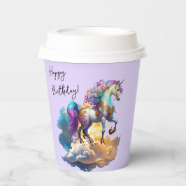 Magische Unicorn Fantasiewolken romantisieren Gebu Pappbecher