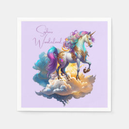Magische Unicorn Fantasiewolken romantisieren Gebu Serviette