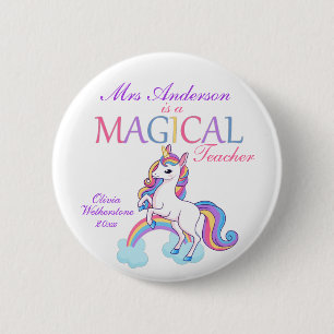 Magische Unicorn-Lehrerbewertung Button