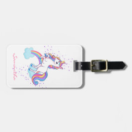 Magische Unicorn-Regenbogen-Personalisiert Gepäckanhänger