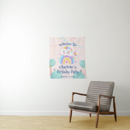 Magische Unicorn Regenbogengradientengeburtstag Wandteppich