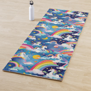 Magische Uniköre und Regenbogen Yogamatte