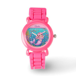 Magische Unterwasser-Meerjungfrau Kinder beobachte Armbanduhr
