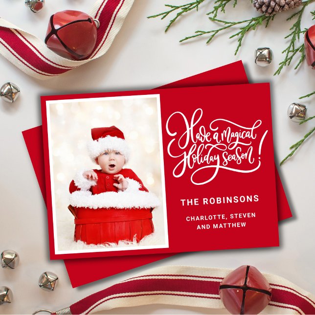 Magische Urlaubssaison Fotokarte Feiertagskarte (Von Creator hochgeladen)