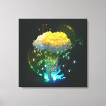 Magische Vase mit Blume Stretched Canvas Print