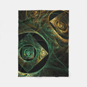 Magische Vibrationen Abstrakt Art Fleecedecke