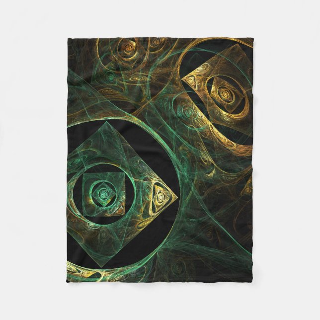 Magische Vibrationen Abstrakt Art Fleecedecke (Vorderseite)