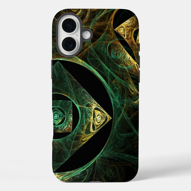 Magische Vibrationen Abstrakt Art iPhone 16 Plus Hülle (Rückseite)