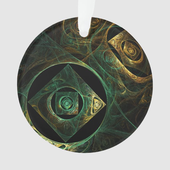 Magische Vibrationen Abstrakte Art Akrylkreis Ornament (Vorderseite)