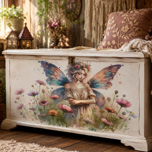 Magische Vintage-Bohemian-Blumenfee, Decoupage Seidenpapier