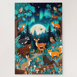 Magische Waldkreaturen Waldpuzzle - Hirsch Fo
