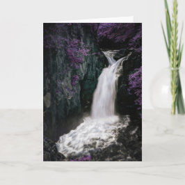 Magische Wasserfallgrußkarte Karte