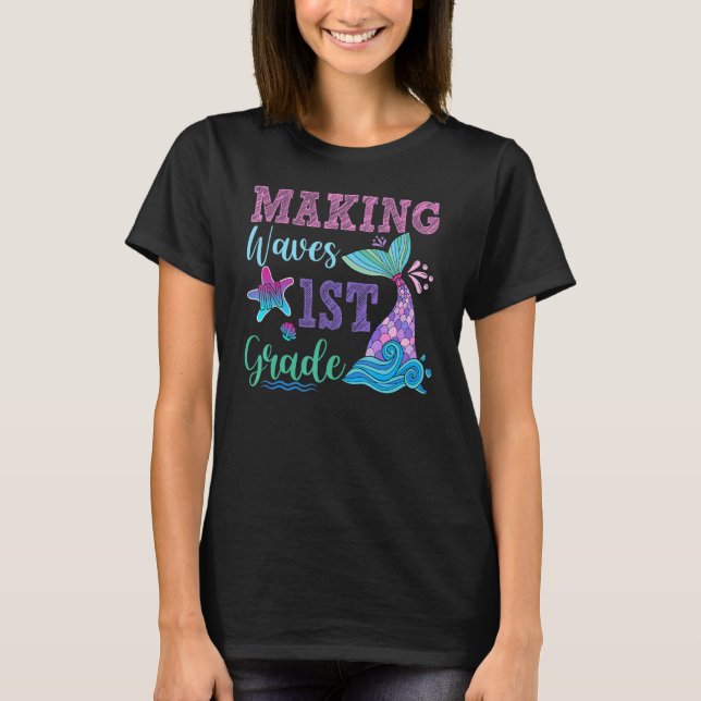 Magische Waves Erste Stufe Meerjungfrau 1 T-Shirt (Vorderseite)