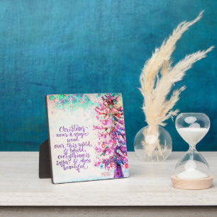 Magische Weihnachten Inspiration Lila Plaque Fotoplatte
