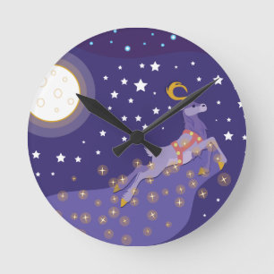 Magische Weihnachten Runde Wanduhr