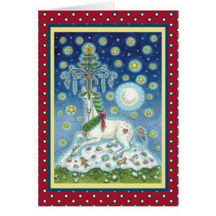 MAGISCHE WEIHNACHTS-EINHORN-GRUSSKARTE V