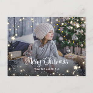 Magische Weihnachts-Foto-Postkarten Feiertagspostkarte