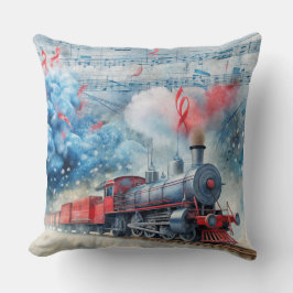 Magische Weihnachtsbahn Kissen - Vintager Winter