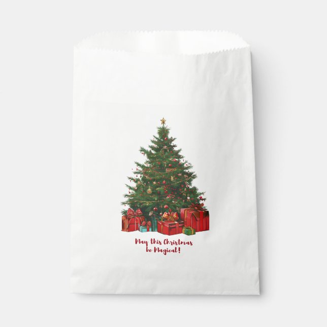 Magische Weihnachtsbaum-Fevor-Taschen Geschenktütchen (Vorderseite)