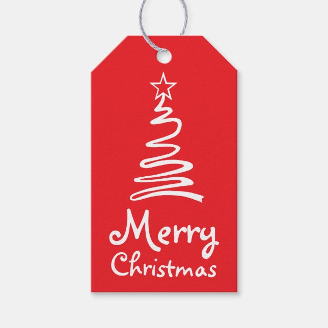 Magische Weihnachtsbaum-Weihnachtsgeschenk-Tags Geschenkanhänger (Vorderseite)