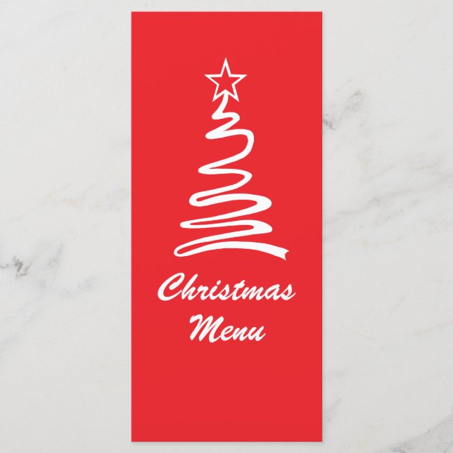 Magische Weihnachtsbaum-Weihnachtsmenü Menükarte (Vorderseite)
