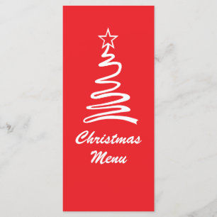 Magische Weihnachtsbaum-Weihnachtsmenü Menükarte