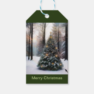 Magische Weihnachtsbaume Geschenkanhänger
