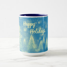 Magische Weihnachtsbaumen glückliche Ferien Tasse