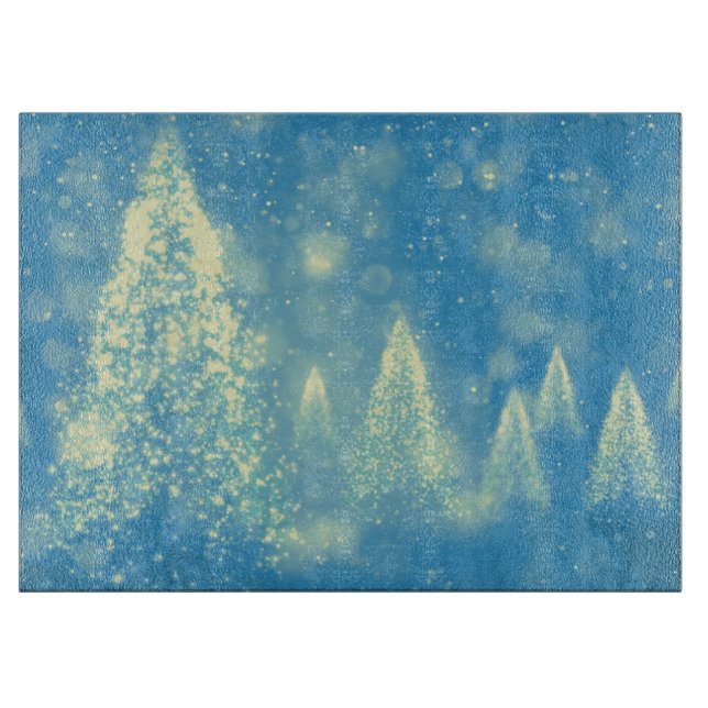 Magische Weihnachtsbaumen Schneidebrett (Vorderseite)