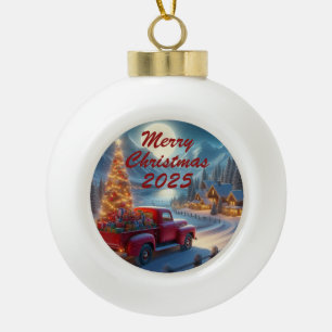 Magische Weihnachtsfeierablieferung Keramik Kugel-Ornament