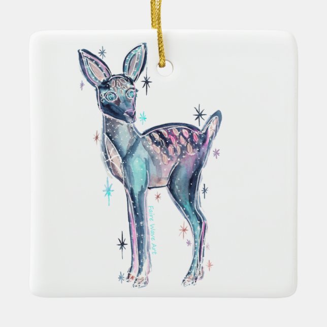Magische Weihnachtsfest Keramikornament (Vorderseite)