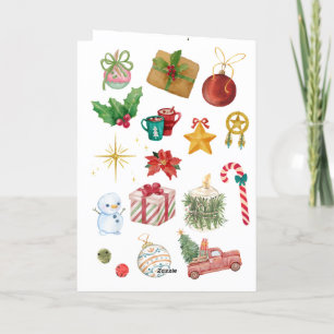 Magische Weihnachtsgrußkarte Feiertagskarte