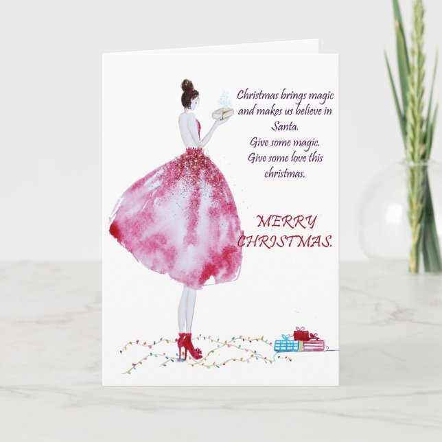 Magische Weihnachtskarte Feiertagskarte (Vorderseite)