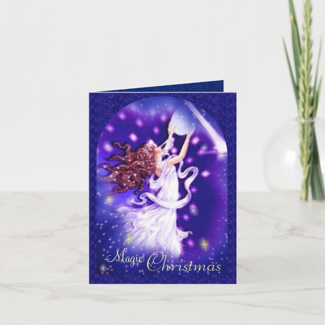 Magische Weihnachtskarte Feiertagskarte (Vorderseite)