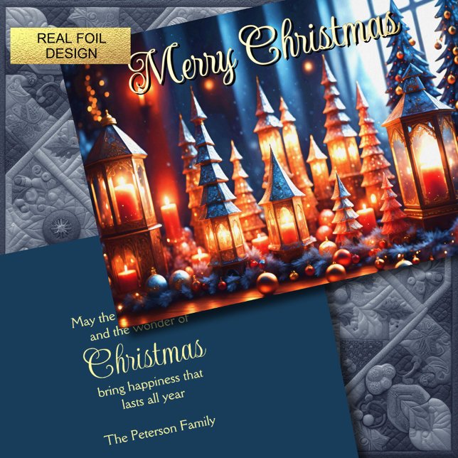 Magische Weihnachtskerzen Folien Feiertagskarte (Von Creator hochgeladen)