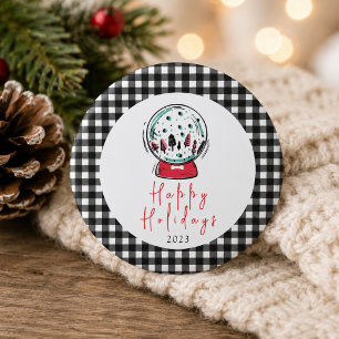 Magische Weihnachtskugel-Weihnachtsfeier Button
