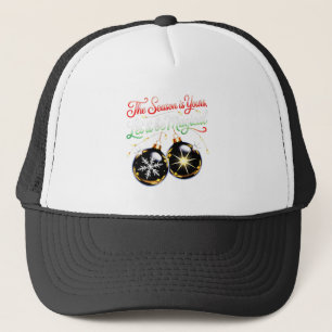 Magische Weihnachtsmütze mit goldenem Schimmer Truckerkappe