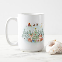 Magische Weihnachtsnacht im Winterwald Kaffeetasse