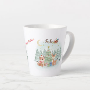 Magische Weihnachtsnacht im Winterwald Milchtasse