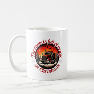 Magische Weihnachtsroute für Lkw Kaffeetasse