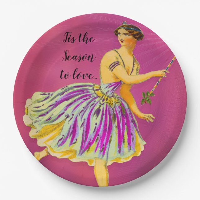 Magische Weihnachtsschrei II Fun Fairy Pappteller (Vorderseite)