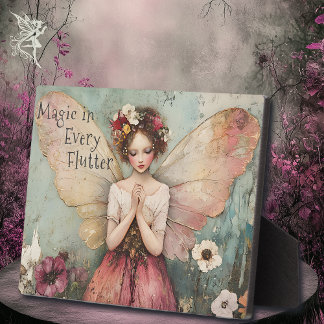 Magische Whimsical Fairy & Flower Garden mit Zitat Fotoplatte