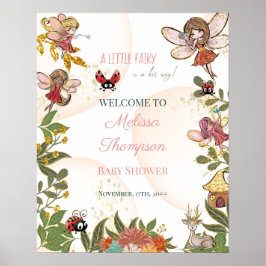 Magische Whimsikale verzauberte Wald Fairy & Ladyb Poster