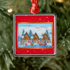 Magische Winterlandschaft für Ihren Urlaub Ornament Aus Metall
