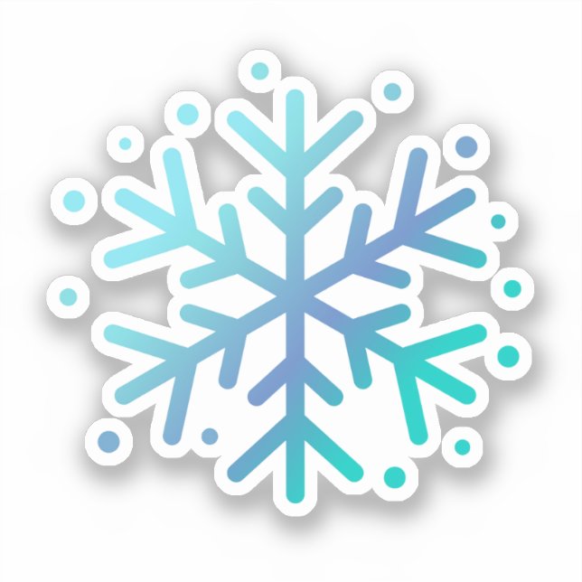 Magische Winterschneeflocke Aufkleber (Vorderseite)