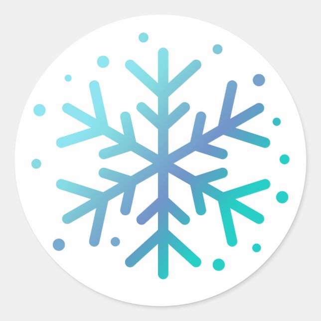 Magische Winterschneeflocke Runder Aufkleber (Vorderseite)