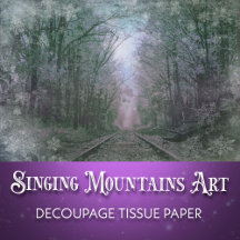 Magische Winterwaldszene Decoupage