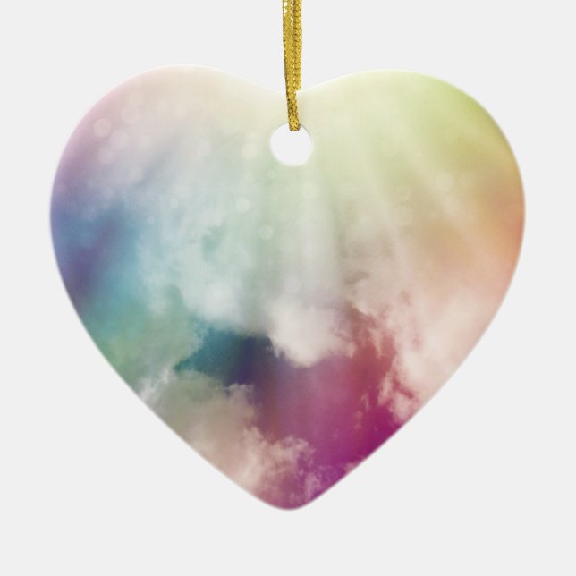 Magische Wolken Keramik Ornament (Vorne)