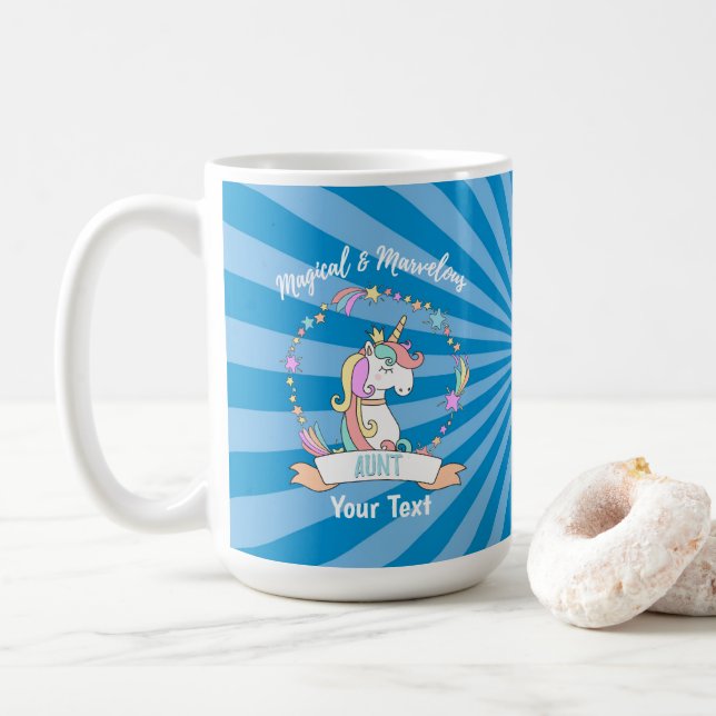 Magische Wundertante - Einhorn-Prinzessin Kaffeetasse (Mit Donut)